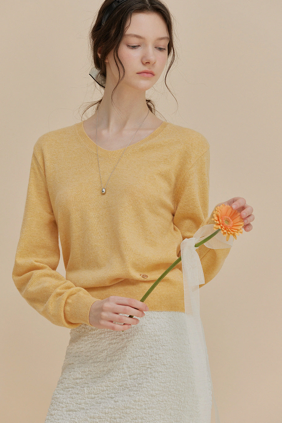 [TWEE]ipt Wool V-Neck Symbol Knit