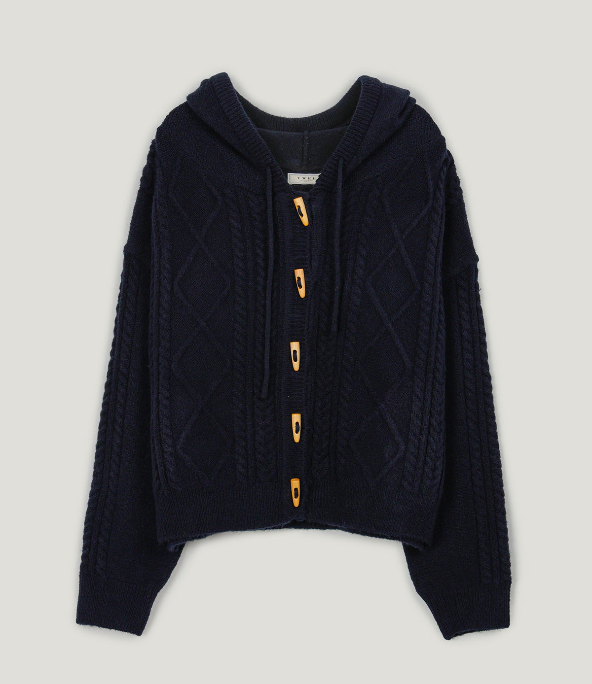[TWEE] Nev Toggle Hood Knit Cardigan