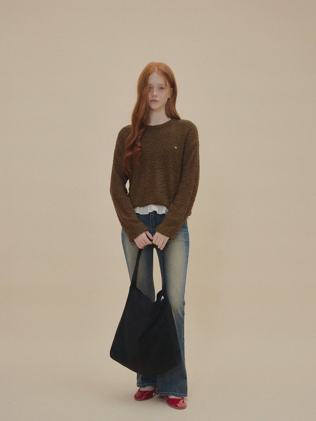 [TWEE] Orit Bouclé Long Sleeve Knit