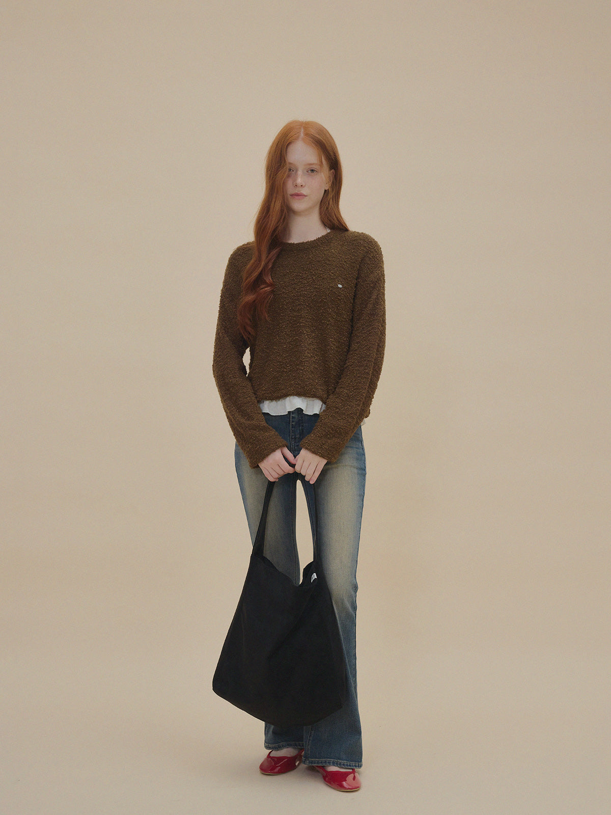 [TWEE] Orit Bouclé Long Sleeve Knit