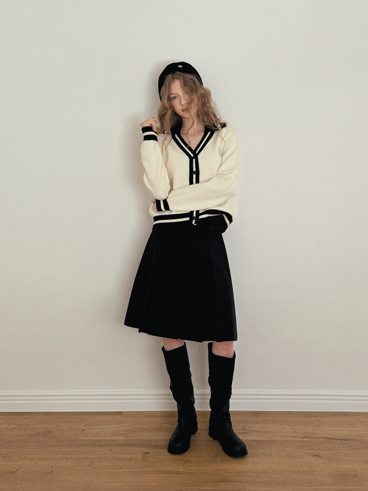 [TWEE] Comtu Pleated Mini Skirt (with Belt Set)