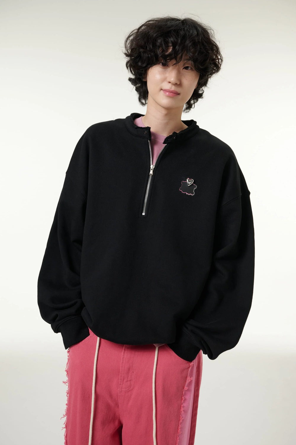 [CLOUD CAKE]Fashion Cloud Cake Symbol Half-Zip Sewatshirt Unisex