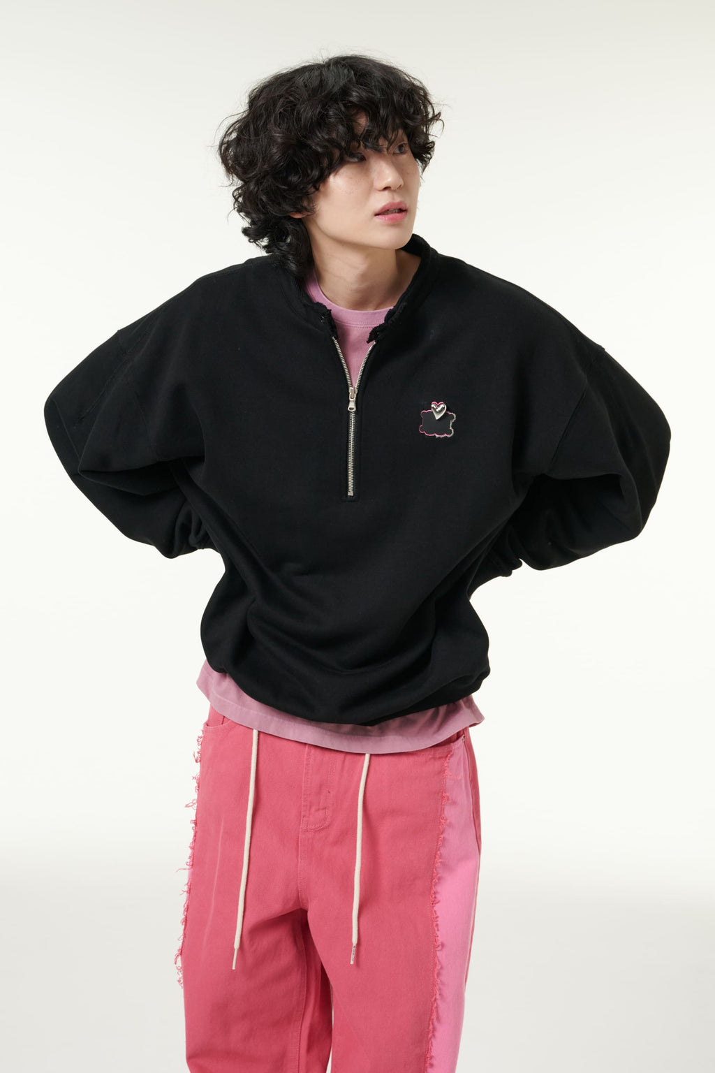 [CLOUD CAKE]Fashion Cloud Cake Symbol Half-Zip Sewatshirt Unisex