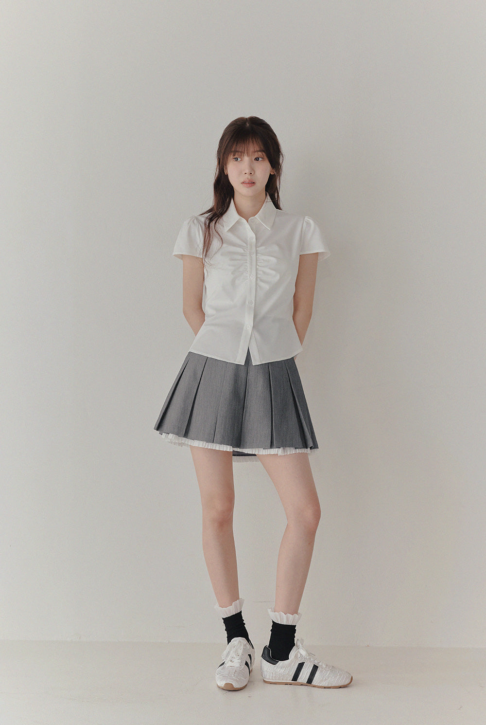 [TWEE] Even Ruffle Pleated Mini Skirt