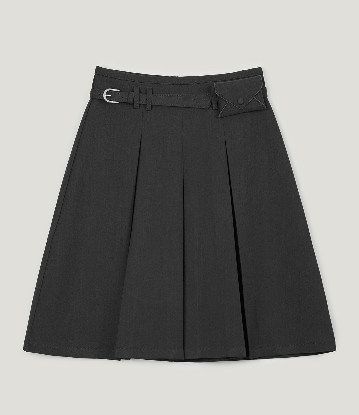 [TWEE] Comtu Pleated Mini Skirt (with Belt Set)