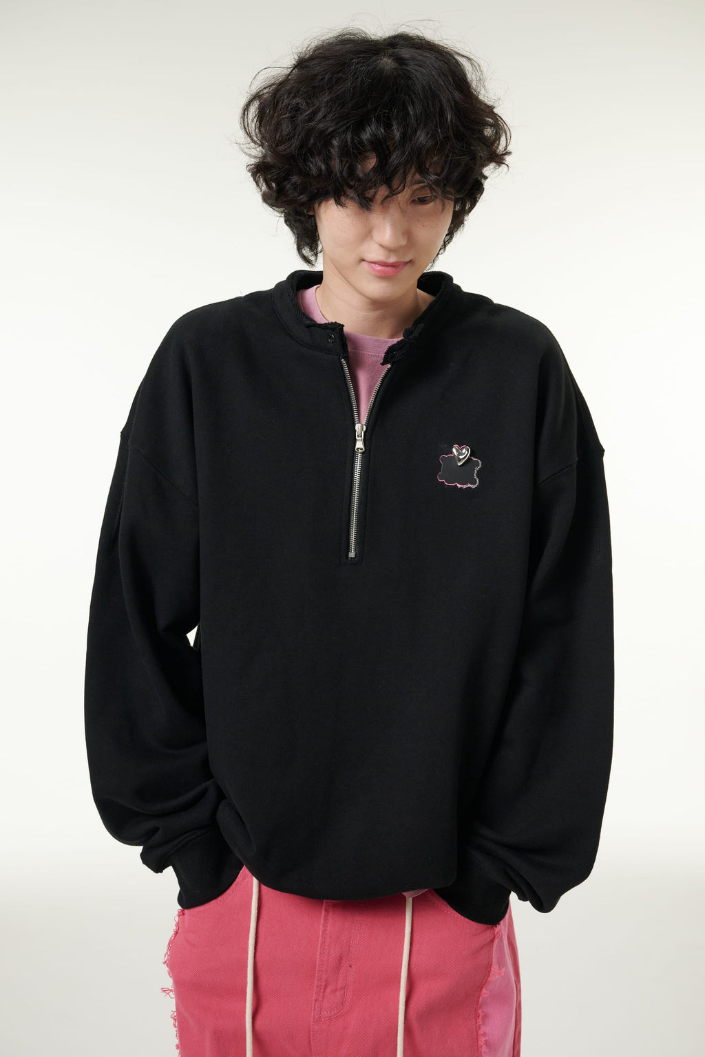 [CLOUD CAKE]Fashion Cloud Cake Symbol Half-Zip Sewatshirt Unisex