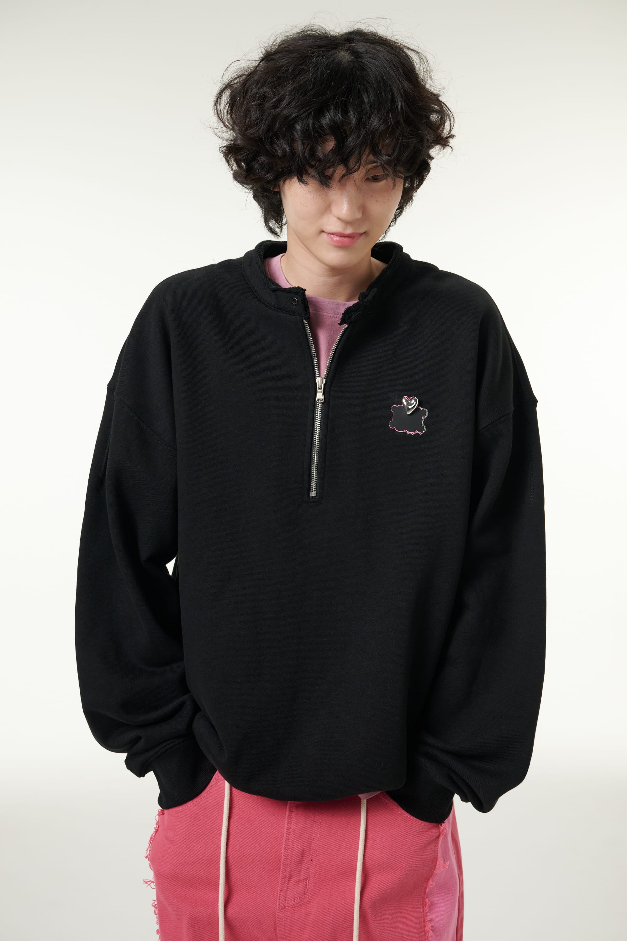 [CLOUD CAKE]Fashion Cloud Cake Symbol Half-Zip Sewatshirt Unisex