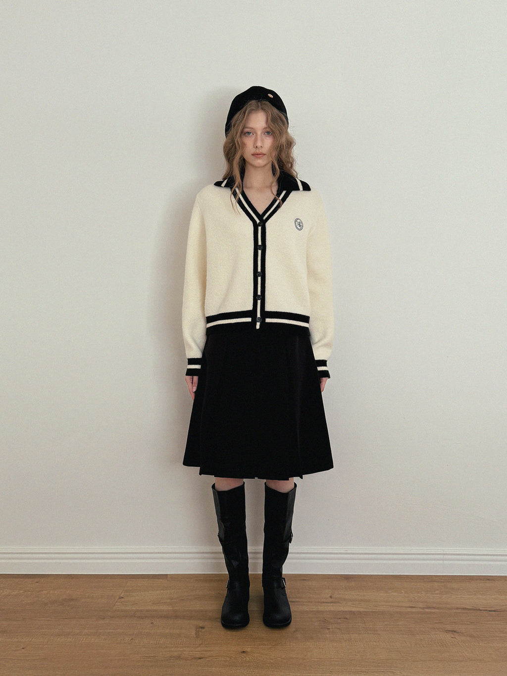 [TWEE] Comtu Pleated Mini Skirt (with Belt Set)