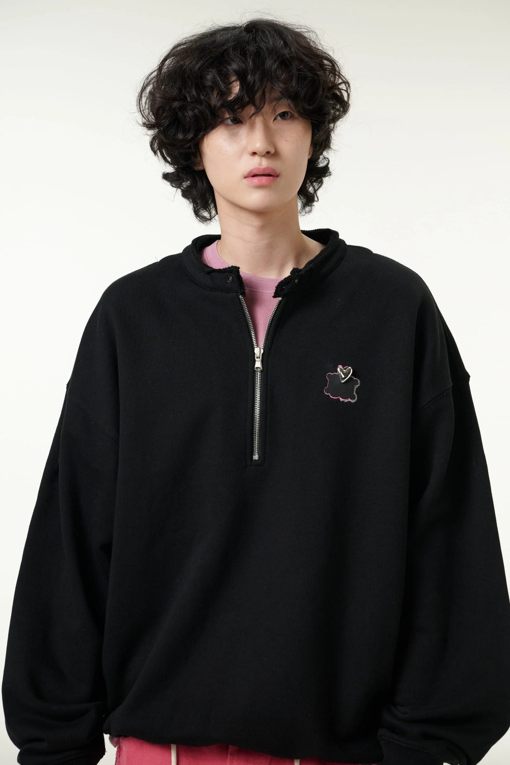 [CLOUD CAKE]Fashion Cloud Cake Symbol Half-Zip Sewatshirt Unisex