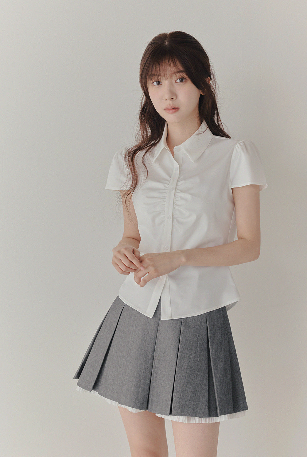 [TWEE] Even Ruffle Pleated Mini Skirt