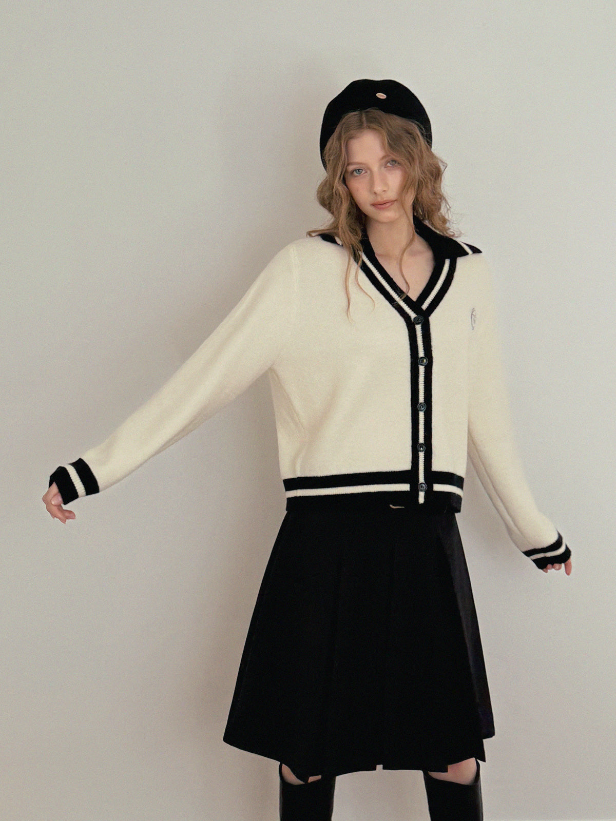 [TWEE] Comtu Pleated Mini Skirt (with Belt Set)