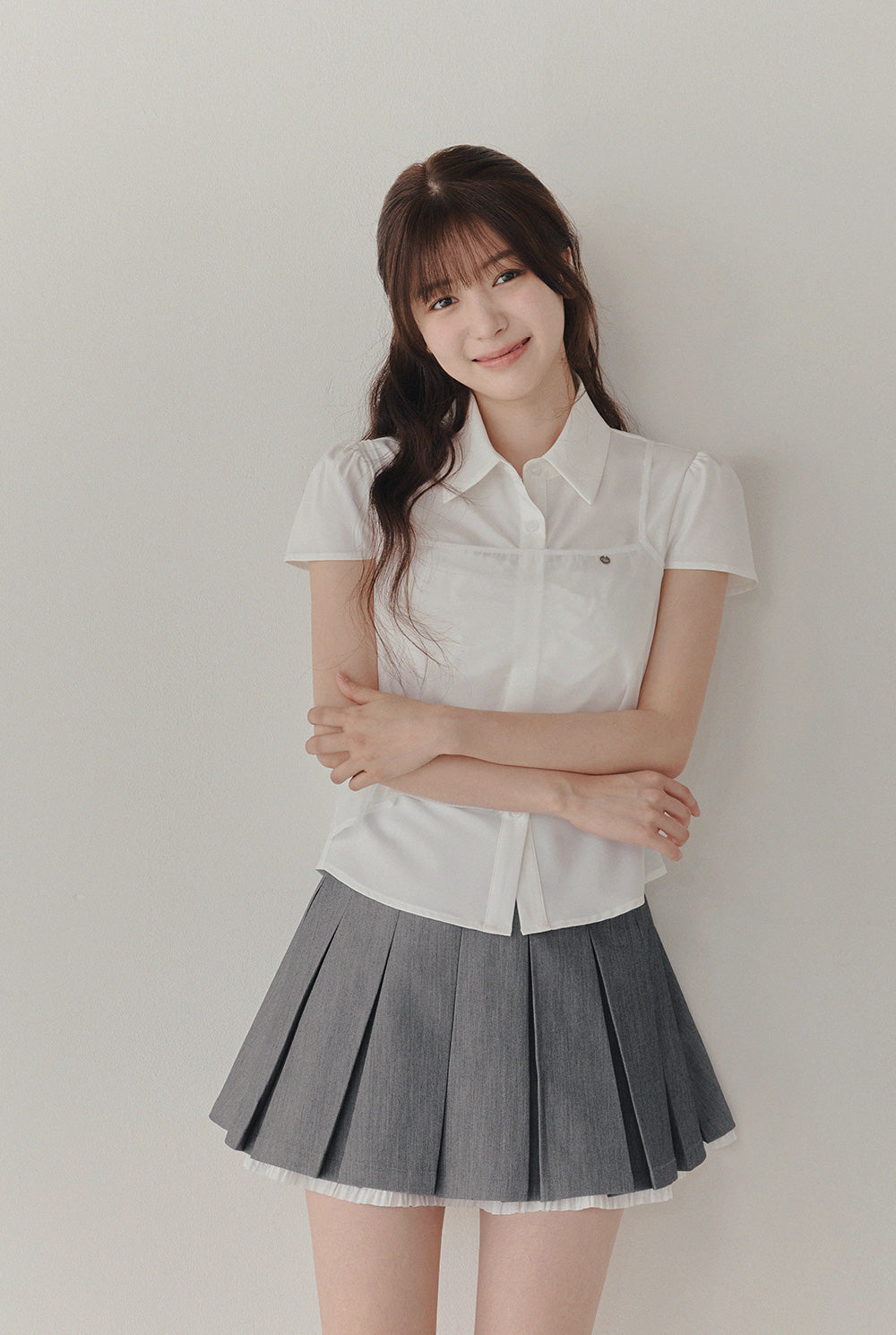 [TWEE] Even Ruffle Pleated Mini Skirt