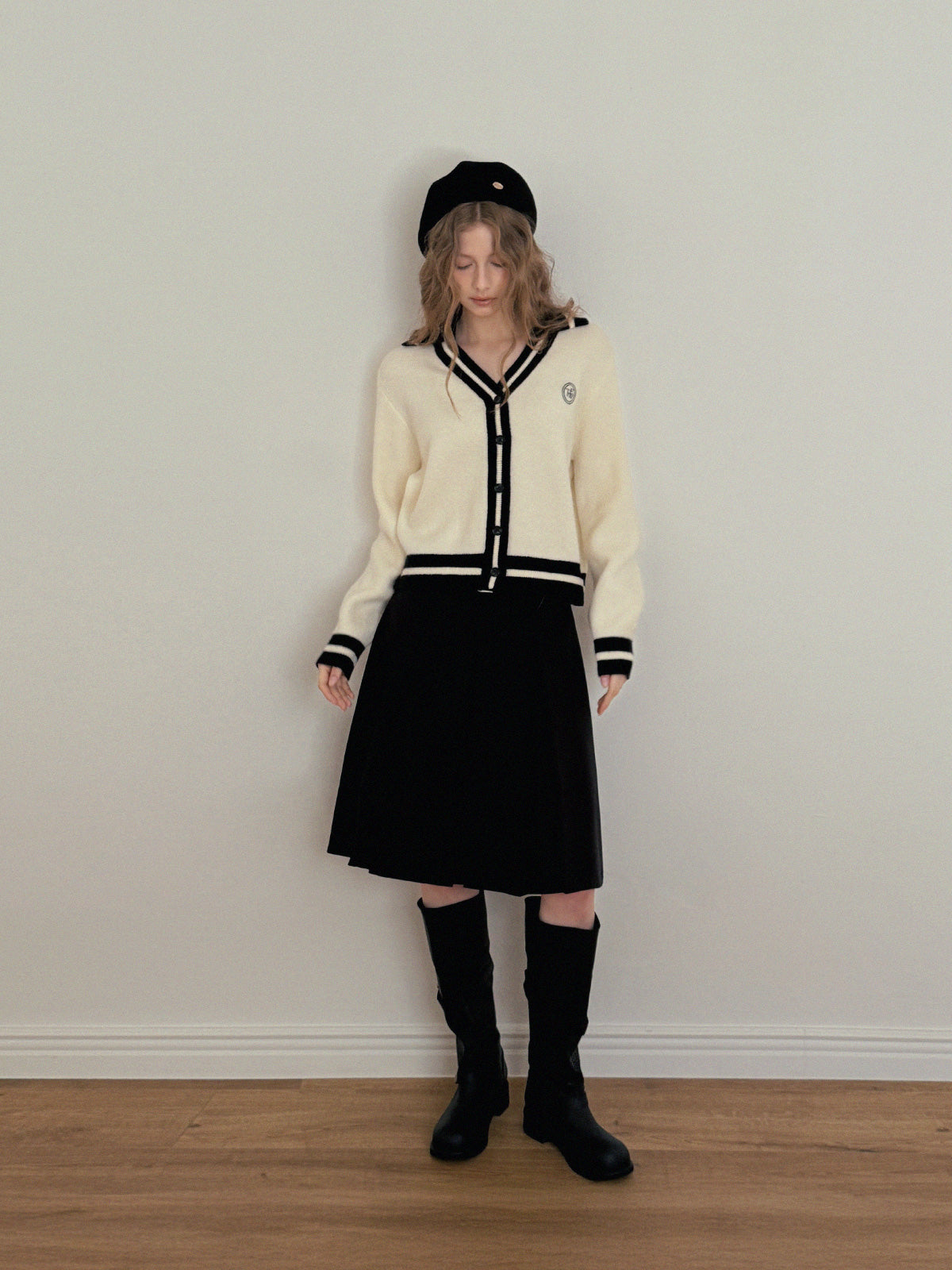 [TWEE] Comtu Pleated Mini Skirt (with Belt Set)