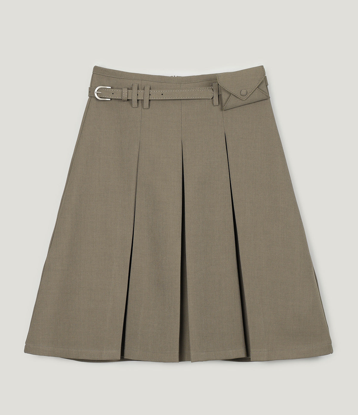 [TWEE] Comtu Pleated Mini Skirt (with Belt Set)