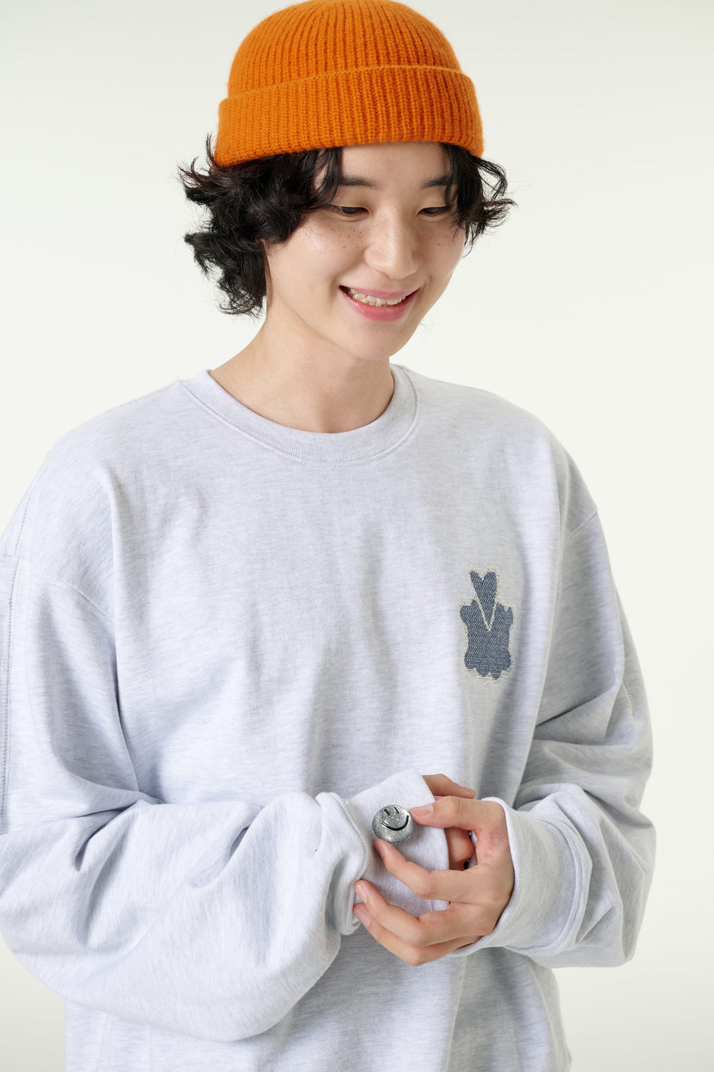 [CLOUD CAKE] Men's Fashion Cloud Cake embroidered sweatshirt-4