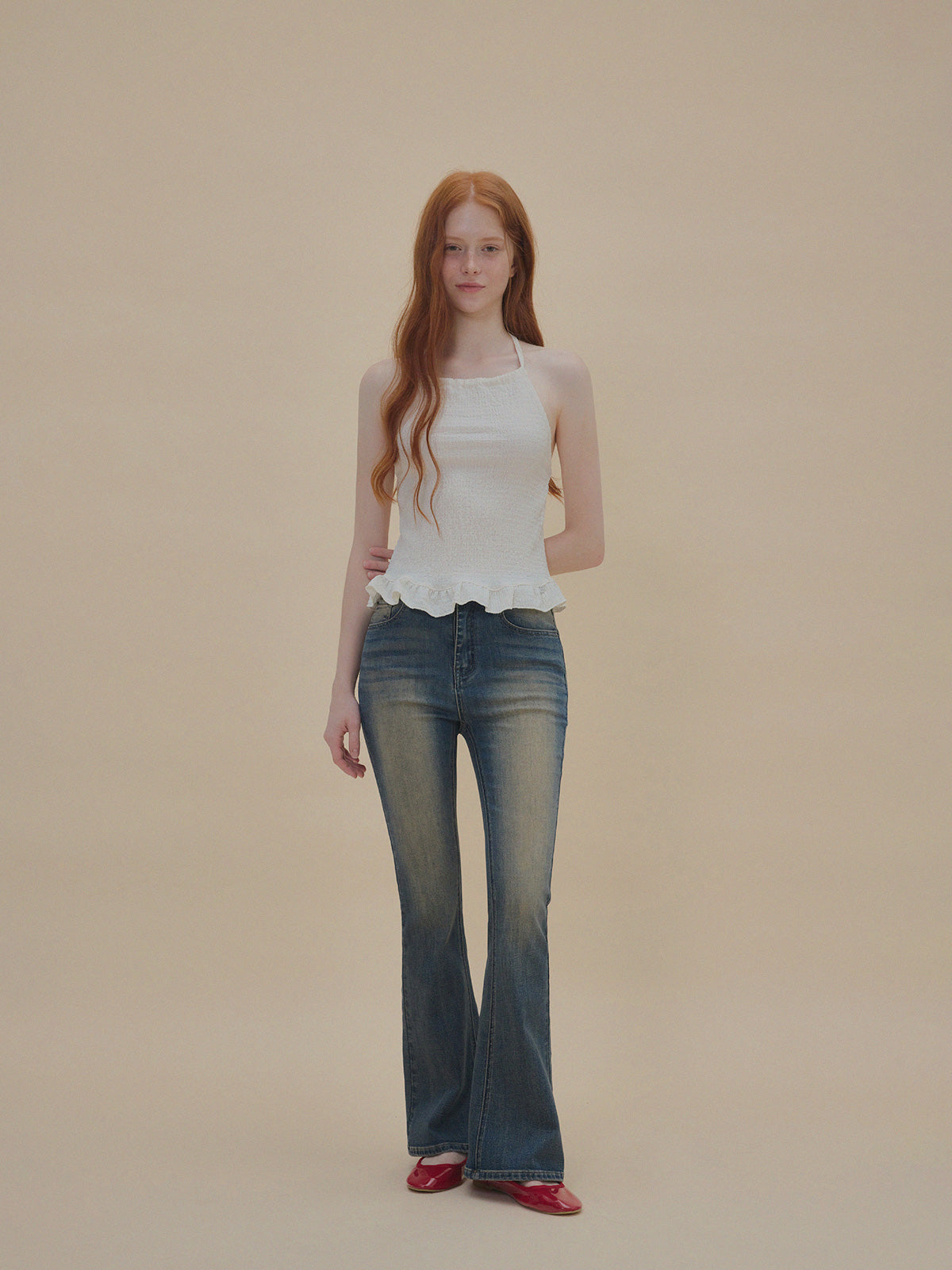 【TWEE】Nine Wrinkle Halter Bustier-0